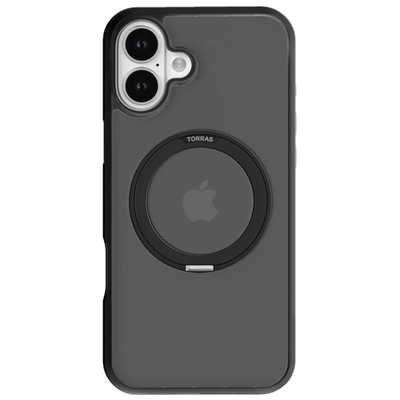 suti iphone 16 proレザーケース 黒(TORRAS リング付き)
