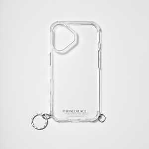 ROA iPhone 16(6.1インチ) ストラップ用リング付キクリアケース PHONECKLACE シルバーチャーム PN27172i16 ROA iPhone 16(6.1インチ) ストラップ用リング付キクリアケース PHONECKLACE シルバーチャーム PN27172i16