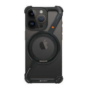 ROA iPhone 16 Pro(6.3インチ) 360 RingStandバンパー ケース Hacray アルミ・ブラック HR27179i16PR ROA iPhone 16 Pro(6.3インチ) 360 RingStandバンパー ケース Hacray アルミ・ブラック HR27179i16PR