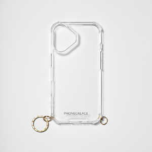 ROA iPhone 16(6.1インチ) チェーンショルダーストラップ付キクリアケース PHONECKLACE ゴールド PN27189i16 ROA iPhone 16(6.1インチ) チェーンショルダーストラップ付キクリアケース PHONECKLACE ゴールド PN27189i16