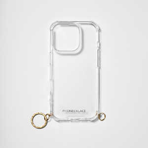 ROA iPhone 16 Pro(6.3インチ) チェーンショルダーストラップ付キクリアケース PHONECKLACE ゴールド PN27190i16PR ROA iPhone 16 Pro(6.3インチ) チェーンショルダーストラップ付キクリアケース PHONECKLACE ゴールド PN27190i16PR