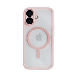 ROA iPhone 16(6.1インチ) クリアケース レンズガード一体型 MagSafe miak ピンク MA27196i16 ROA iPhone 16(6.1インチ) クリアケース レンズガード一体型 MagSafe miak ピンク MA27196i16