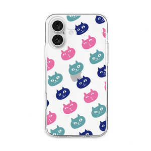 ROA iPhone 16(6.1インチ) ソフトクリアケース MagSafe ネコマンジュウ abbi FRIENDS ネコマンジュウパターン ABF27268i16 ROA iPhone 16(6.1インチ) ソフトクリアケース MagSafe ネコマンジュウ abbi FRIENDS ネコマンジュウパターン ABF27268i16