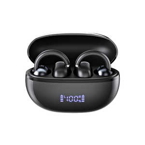 ROA Airfree イヤーカフ型ワイヤレスイヤホン Haylou(ハイロー) ブラック HL-AFBK