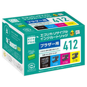 ꥫ ߴꥵ륤󥯥ȥå Υ֥饶 LC412-4PK 4BOX ECI-BR412-4P