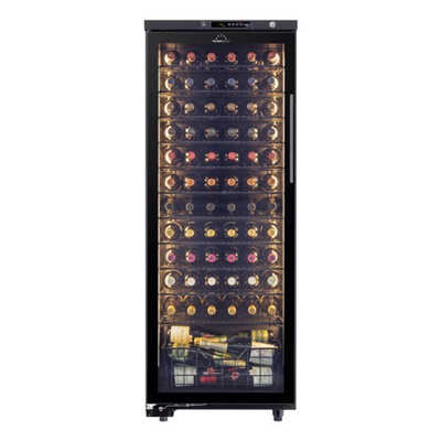 フォルスタージャパン　ワインセラー ［74本 /左開き］ ブラック　ST-209GL(BK)（標準設置無料） フォルスタージャパン ワインセラー ［74本 /左開き］ ブラック ST