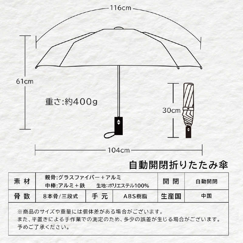 KIZAWA KIZAWA 自動開閉8本骨雨傘 逆さ傘 ［雨傘 /58cm］ ネイビー ALN08321UO ALN08321UO
