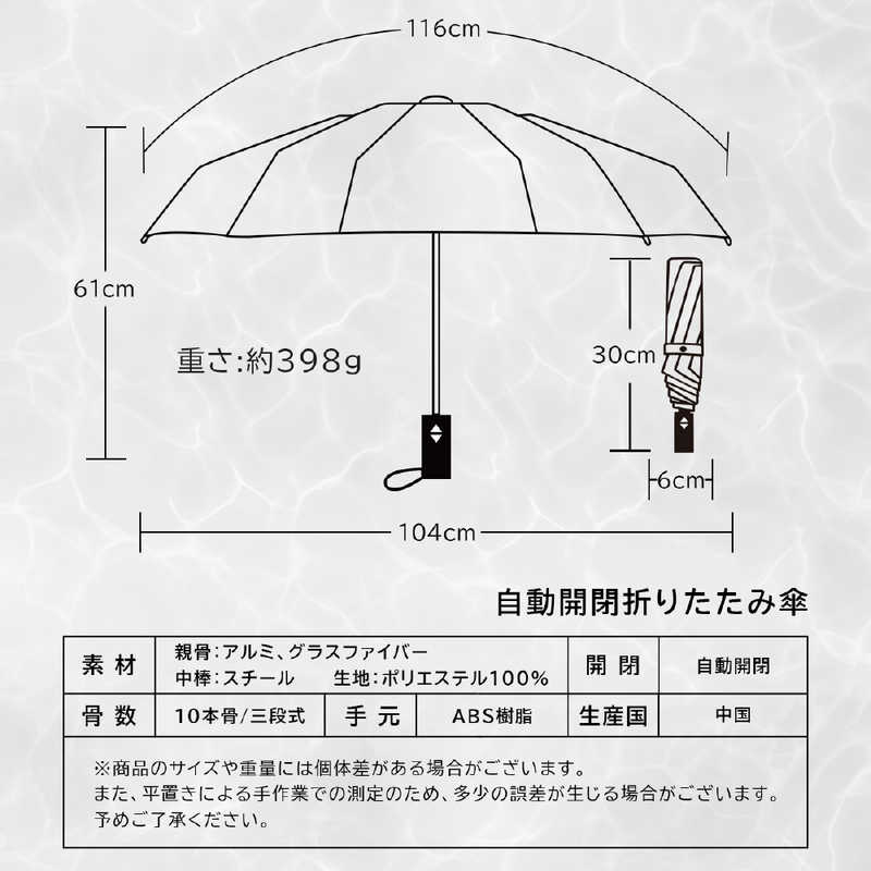 KIZAWA KIZAWA 自動開閉10本骨雨傘 ［雨傘 /58cm］ ネイビー ABC10319UI ABC10319UI