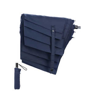 KIZAWA 8本骨形状安定自動開閉傘 親骨65cm ［雨傘 /65cm］ ネイビー A65XT-083UI-navy