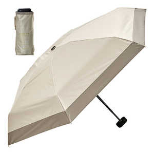 KIZAWA 5段式超コンパクト日傘 バイカラー pico bicolor ［晴雨兼用傘 / 47cm］ グレージュ×モカ 54703-020-GRG