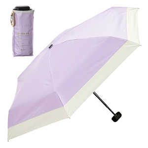 KIZAWA 5段式超コンパクト日傘 バイカラー pico bicolor ［晴雨兼用傘 / 47cm］ ラベンダー×オフ 54703-020-LAV
