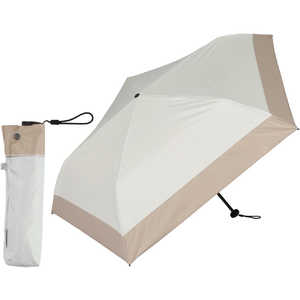 KIZAWA 超軽量カーボン日傘 5本骨 バイカラー ［晴雨兼用傘 /50cm］ オフ×ベージュ MEX50DP-053PI-off-beige