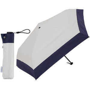 KIZAWA 超軽量カーボン日傘 5本骨 バイカラー ［晴雨兼用傘 /50cm］ オフ×ネイビー MEX50DP-053PI-off-navy