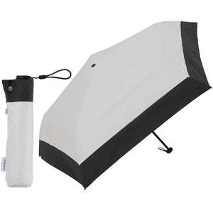 KIZAWA 超軽量カーボン日傘 5本骨 バイカラー ［晴雨兼用傘 /50cm］ オフ×ブラック MEX50DP-053PI-off-black