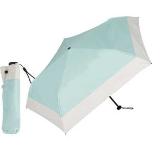 KIZAWA 超軽量カーボン日傘 5本骨 バイカラー ［晴雨兼用傘 /50cm］ ミント×オフ MEX50DP-053PI-mint-off