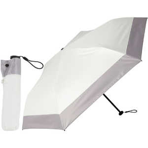 KIZAWA 超軽量カーボン日傘 6本骨 バイカラー ［晴雨兼用傘 /55cm］ オフ×グレー MEX50DP-063PI-off-grey