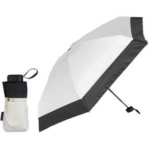 KIZAWA コンパクト日傘 mini 5段式6本骨 バイカラー ［晴雨兼用傘 /50cm］ オフ×ブラック M50DP-065PI-off-black