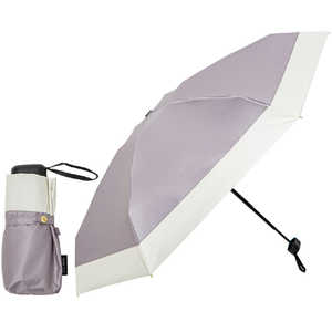 KIZAWA コンパクト日傘 mini 5段式6本骨 バイカラー ［晴雨兼用傘 /50cm］ グレー×オフ M50DP-065PI-grey-off