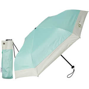 KIZAWA 超軽量カーボン日傘 6本骨 バイカラー ［晴雨兼用傘 /55cm］ ミント×オフ MEX50DP-063PI-mint-off