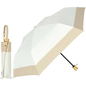 KIZAWA 形状安折りたたみ日傘 stella ［日傘 /50cm］ オフ×ベージュ M50XT-063PI-off-beige
