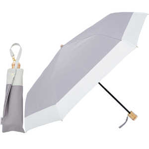 KIZAWA 形状安折りたたみ日傘 stella ［日傘 /50cm］ グレー×オフ M50XT-063PI-grey-off