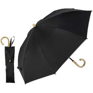 KIZAWA 2段式折りたたみ日傘 nino クラシックパイピング ［晴雨兼用傘 /50cm］ ブラック M50KK-082PO-black