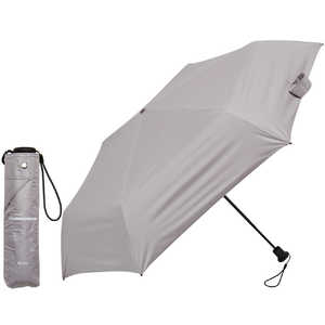 KIZAWA ユニセックスコンパクト日傘50cm6本骨 solano ［晴雨兼用傘 /50cm］ グレー K410-M50I-grey