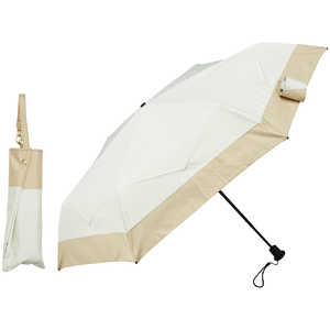 KIZAWA コンパクト形状安定日傘 opal ［日傘 /50cm］ オフ×ベージュ M50XT-064PI-off-beige
