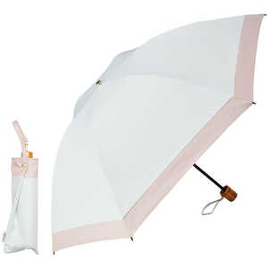 KIZAWA 逆さ式日傘シルキーラックス sakasa glare バイカラー ［日傘 /50cm］ ホワイト×ピンク S011-M55O-off-pink