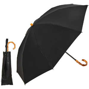 KIZAWA 2段式折りたたみ日傘シルキーラックス glare クラシック ［日傘 /50cm］ ブラック S210-M50O-black