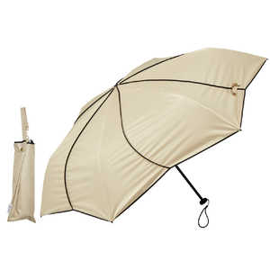 KIZAWA 超軽量カーボン日傘 55cm6本骨 airia ameri 花びら ［晴雨兼用傘 /55cm］ ベージュ×ブラック MEX55HB-063PI-beige-black