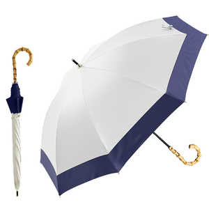 KIZAWA ショート丈日傘 50cm8本骨 バイカラー ithm ［晴雨兼用傘 / 50cm］ オフ×ネイビー MDP-08120PI-off-navy