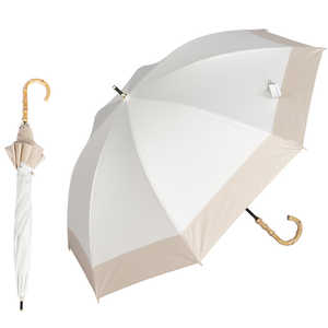 KIZAWA ショート丈日傘 50cm8本骨 バイカラー ithm ［晴雨兼用傘 / 50cm］ オフ×ベージュ MDP-08120PI-off-beige