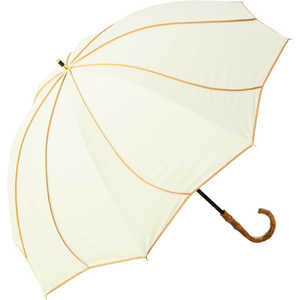 KIZAWA ショート丈日傘 55cm8本骨 花びらデザイン icolon ameri ［晴雨兼用傘 / 55cm］ オフ×ベージュ M55HB-081API-off-beige