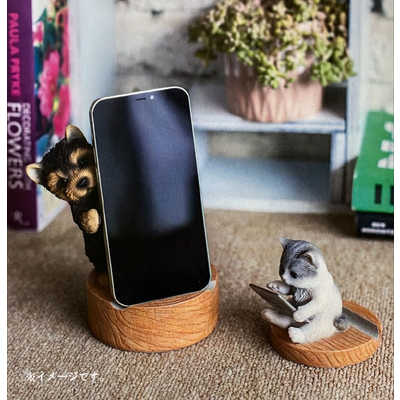 ウービア Dancingミルクティー猫のスマホスタンド H20355-25 の ウービア Dancingミルクティー猫のスマホスタンド H20355-25 の