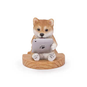 ウービア タブレットを見る柴犬 スマホスタンド H22330 ウービア タブレットを見る柴犬 スマホスタンド H22330