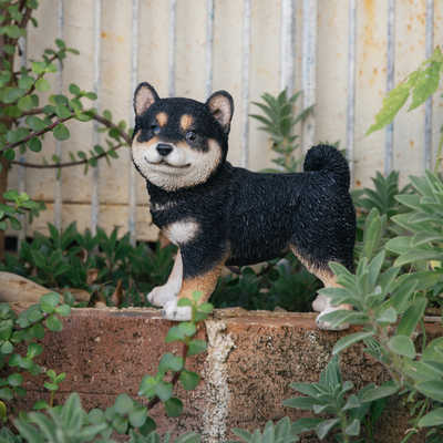 ウービア インテリア雑貨 オブジェ 黒柴の子犬(小) H193092 の通販