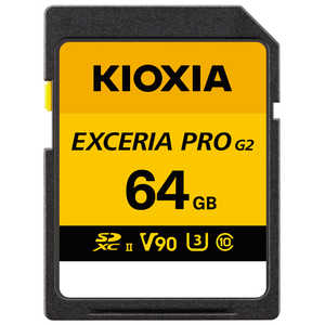 KIOXIA �L�I�N�V�A (�����A�ʁE8K�^��ɂ�������)SDXC�J�[�h EXCERIA PRO G2(�G�N�Z���A�v��) �mClass10 / 64GB�n KSDXU-B064G