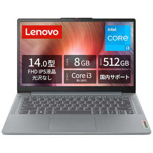 レノボジャパン　Lenovo IdeaPad Slim 3i Gen 8 /ディスプレイサイズ 14.0/Core i3-1305U/メモリ8GB/SSD512GB/Officeなし/Windows11 アークティックグレー 82X60042JP