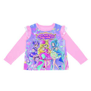 バンダイ BANDAI 光る!2TOPSニットパジャマ キミとアイドルプリキュア♪(A) ライトピンク 130cm バンダイ BANDAI 光る!2TOPSニットパジャマ キミとアイドルプリキュア♪(A) ライトピンク 130cm
