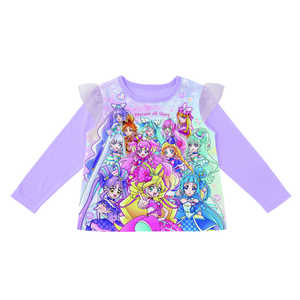 バンダイ BANDAI 光る!2TOPSニットパジャマ プリキュアオールスターズ ラベンダー 110cm バンダイ BANDAI 光る!2TOPSニットパジャマ プリキュアオールスターズ ラベンダー 110cm