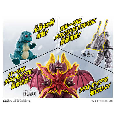 バンダイ BANDAI ゴジバースト エビラ(1966)＆ガルーダ＆デストロイア