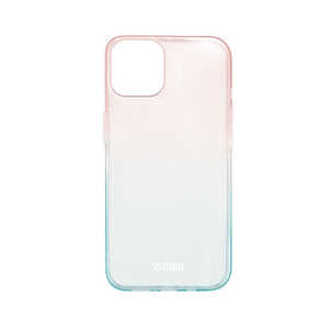 サムライワークス iPhone 14 6.1インチ/13 Plate Mist Case ピンク×ライトブルー YP-CTI14-1G04