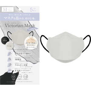 サムライワークス Victorian Mask（ヴィクトリアンマスク）レディースサイズ バイカラー 5枚入 グレージュ×ブラック 