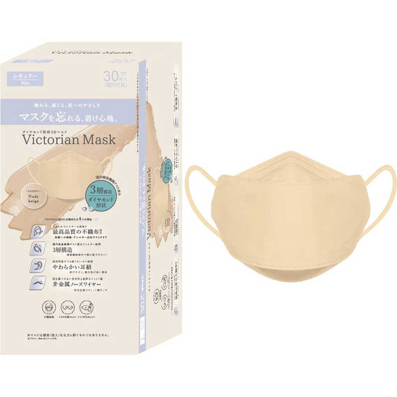サムライワークス サムライワークス Victorian Mask（ヴィクトリアンマスク）レギュラーサイズ 30枚入 ヌーディーベージュ  