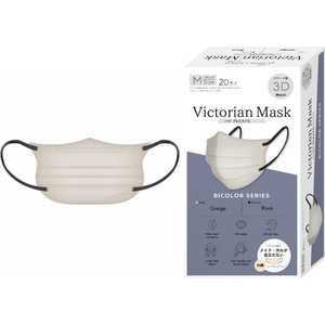 サムライワークス Victorian Mask（ヴィクトリアンマスク）for PLEATS レディース Mサイズ 20枚入 グレージュ×ブラック 