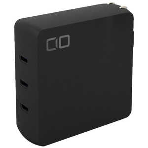 CIO -BK NovaPort TRIO 140W ブラック -BK ［3ポート /USB Power Delivery対応 /GaN(窒化ガリウム) 採用］ CIO-G140W3C-BK