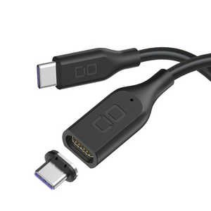 CIO マグネットシリコンケーブル2m ブラック ［USB Power Delivery対応］ CIOSLMGCC2BK