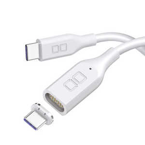 CIO マグネットシリコンケーブル2m ホワイト ［USB Power Delivery対応］ CIOSLMGCC2WH