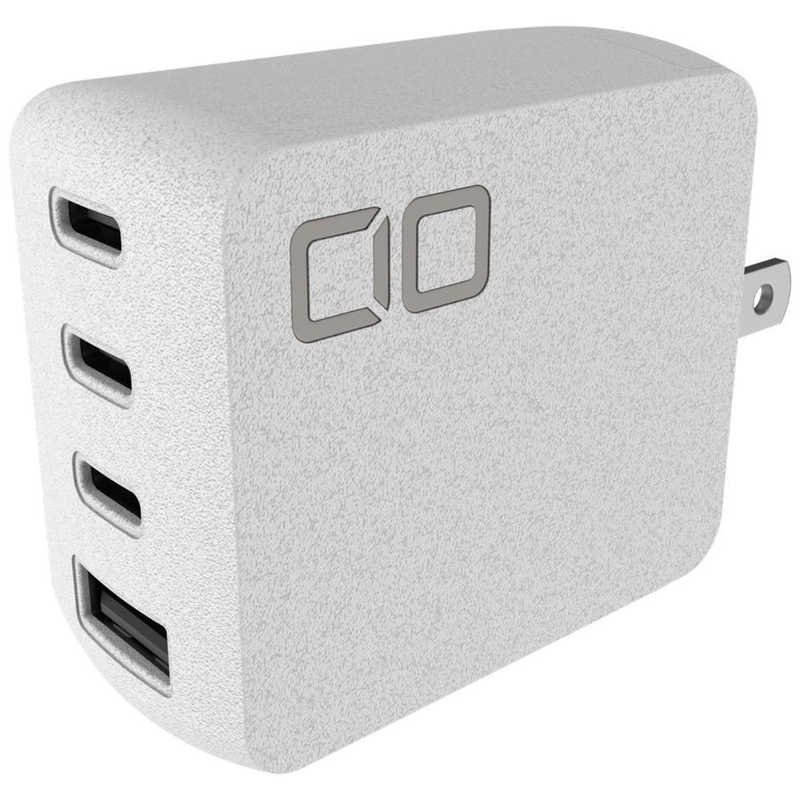 CIO CIO NovaPort QUAD 65W GaN急速充電器 4ポート(USB-C×3 USB-A×1ポート) ホワイト [Quick Charge対応] CIO-G65W3C1A-N CIO-G65W3C1A-N